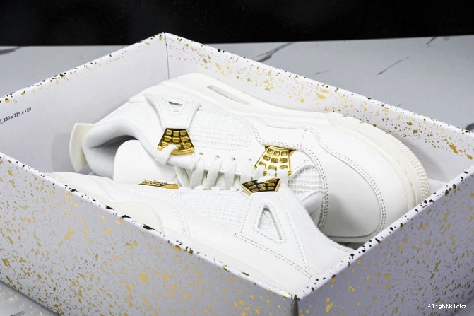 Metallic Gold Jordan AQ9129-170 4 Retro 0716